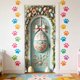 thumbnail image 4 of Decoraciones de Pascua, adornos de Pascua, regalos de Pascua, cortina de puerta de Pascua, decoración de conejos y huevos de Pascua, cubierta de puerta de festival, cubierta de puerta de fibra de poli, 4 of 6