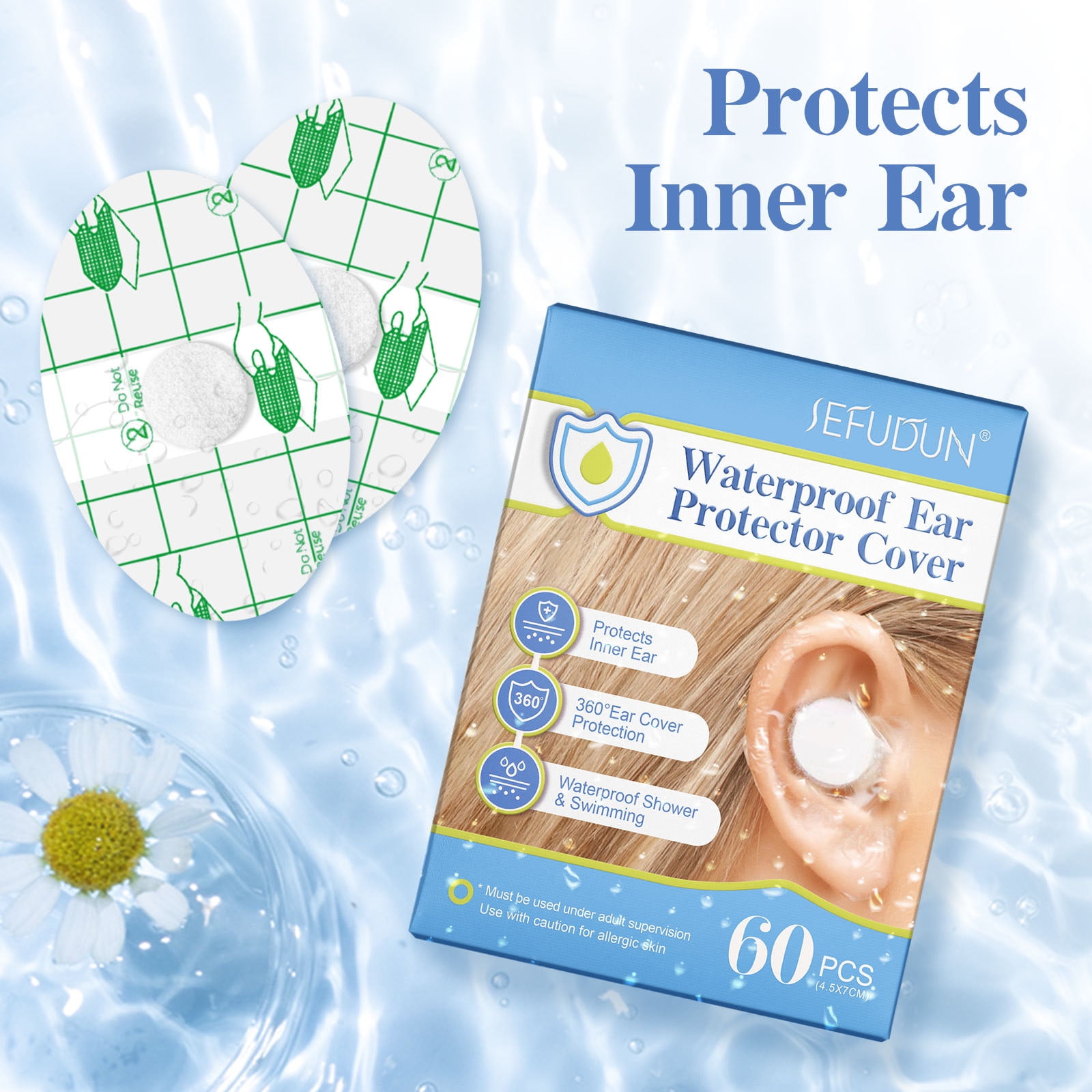Swimming Ear Protection Ear Water Protection With Ear Plugs Ear Protection  Ear Water Protection Earring Covers