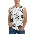 thumbnail image 2 of Lsque Cute Cow and Milk Stains Print Men's Cotton Blend Sleeveless Muscle Shirts (S-3XL)- Moisture Wicking, Odor Protection, UPF 30+,Small, 2 of 8