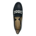 thumbnail image 3 of ADRIENNE VITTADINI Womens Black Metallic Hardware Detail Comfort Raja Round Toe Block Heel Slip On Leather Loafers 8.5 M, 3 of 3