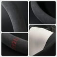 thumbnail image 4 of Universal Cowhide Suede Steering Wheel Cover, Breathable 14.96" Car Steering Wrap Accessory, 4 of 5
