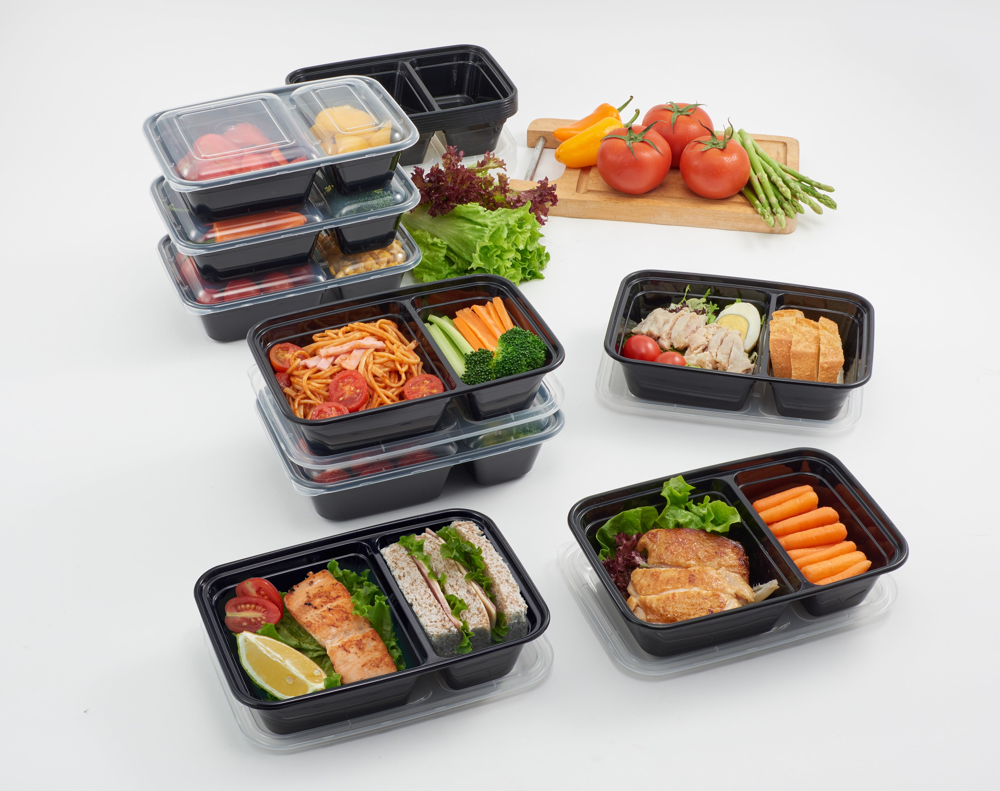 15 Pack 1 Compartment with Lids  Food Storage Freshware Meal Prep Containers 