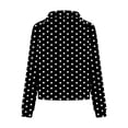 thumbnail image 5 of Womens Quarter Zip Sweatshirts 2026 Trendy Polka Dot Long Sleeve Stand Collar Tops Loose Fit Casual Spring Outfits, 5 of 5