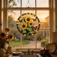 thumbnail image 4 of Colgante de ventana de acrílico con forma de girasol y mariposa | Decoración de pared con efecto vidriera | Impresión plana 2D ligera para el hogar, jardín u oficina, 4 of 7