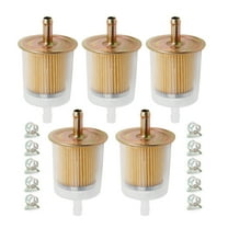 Anxingo 5 Pcs 3/8" Universal Fuel Filters Industrial Tractors Cars Trucks Motorcycles Gas Powered Engine Inline Gas Fuel Line