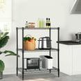 thumbnail image 3 of Wire Shelving 3 Tier Storage Shelf 23"Lx13.2"Wx30.2"H Adjustable Metal Shelves Unit for Small Places Kitchen Storage Rack Shelf Organizer, 450Lbs Capacity, Black, 3 of 7