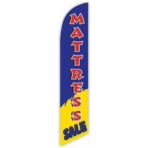 Cobb Promo Mattress Sale Blue Advertising Feather Flag 12ft - Replacement Flag Only Without Poleset