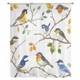 thumbnail image 2 of Colorful Leaf Bird Sheer Curtains 72 Inches Long, Spring Summer Animal Painting Tree Light Filering Curtains, Breathable Simi Curtain Privacy Drapes for Living Room Bedroom Window Treatment, 2 of 9