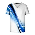 thumbnail image 4 of ZCFZJW Mens Casual 3D Printing T-Shirts Big and Tall Regular Fit Graphic Tee Shirts Summer Short Sleeve Trendy V Neck Pullover Tshirt Tops Z01-Blue L, 4 of 4