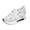 White, variant on Women's Slip On Sneakers Mesh Knit Floral Embrioderied Breathable Platform Shoes with Hidden Wedge Heel Anti-Skid Air Cushion Comfortable Walking Shoes Black 41(US-8.5)