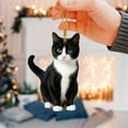 thumbnail image 5 of CoreLiving Realistic Tuxedo Cat Ornament - Lifelike 2D Cat Ornaments for Christmas Tree, Pet Memorial Keepsake Gifts for Cat Lovers, Men and Women, Acrylic Cat Christmas Ornament Decorations, 5 of 9