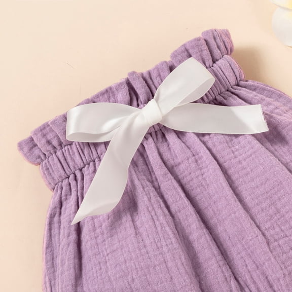 Vedolay Girl Casual Outfits Little Girls Fall Clothes Striped Tank Halter Tops Kids Pants Set Outfit,Purple 12-18 Months