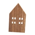 thumbnail image 4 of Bloque de letrero de madera con forma de casa, letrero de casa de campo, casa de madera navideña, para Marrón, 4 of 9