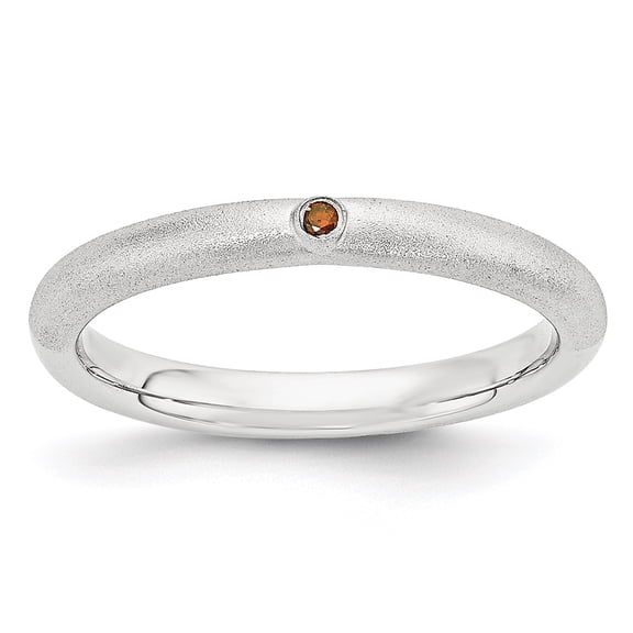 Red Diamond Sterling Silver Ring