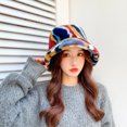thumbnail image 5 of Fuzzy Bucket Hat for Women Furry Fur Bucket Hat Winter Warm Plush Fisherman Fluffy Sherpa Bucket Hat, 5 of 6