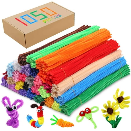  Horizon Group USA 200 Neon Fuzzy Sticks, Value Pack of Pipe  Cleaners in 6 Colors, 12 Inches, Chenille Stems, Bendy Sticks, Great for  DIY Arts & Crafts Projects, Classrooms & Craft