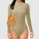 thumbnail image 1 of MKLEKYY Pijama Corto De Mujer, Mono Liso De Manga Larga Con Cuello De Tortuga A La Moda Para Mujer, 1 of 4