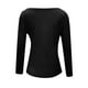 thumbnail image 5 of Puntoco Moda Mujer Cruz Sólido Manga Larga Transpirable Con Cuello En V Camisa Blusa tops Puntoco Puntoco-1495, 5 of 5