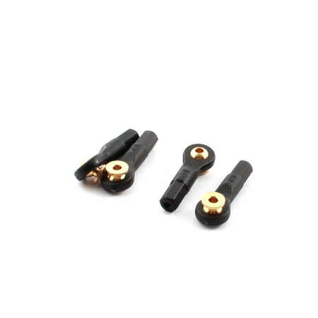 Flex Track End Ties - Unique Bargains 4Pcs Remote Control Car Tie Rod Ends Brass Ball Link 2x2x24mm