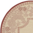 thumbnail image 5 of SAFAVIEH Courtyard Claire Rooster Indoor/Outdoor Area Rug, 6'7" x 6'7" Round, Natural/Red, 5 of 7