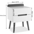 Zzbiqs Nightstand with 2 Drawers,Bedside Table for Bedroom,Living Room