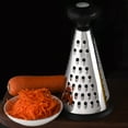 thumbnail image 4 of Stainless Steel Vegetable Slicer, Box Grater for Cheese, Ginger, and Carrots, Dishwasher Safe Kitchen Grater, Three-sided Conical Planer for Fruits and Vegetables, by FAJHHA, 4 of 8