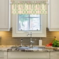thumbnail image 2 of Yayeee Kitchen Valance Rod Pocket 54" x 18" Living Room Window Curtain, Light Green Geometric, 2 of 6