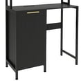 thumbnail image 6 of DEXTRUS 63" Bakers Rack with Power Outlets, Mini Fridge Stand with Cabinet for 10-gal Bin, Black, 6 of 8