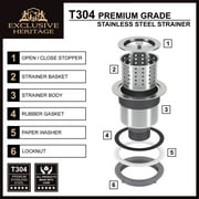 Exclusive Heritage 33x22 Single Bowl Topmount Stainless Steel Kitchen Sink with Strainer and Grid