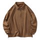thumbnail image 1 of Hombres Casual Sólido Turndown Manga larga Jersey Cremallera Top Sudadera con capucha Pompotops  oipoqjl50683, 1 of 3