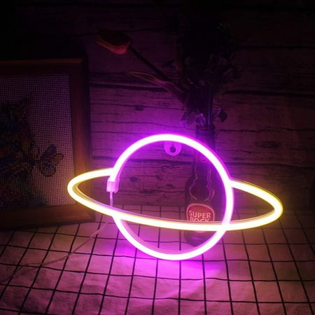 

Night Lights WMYBD LED Planet Neon Light Universe Shape Ornaments Net Red Decoration Night Light