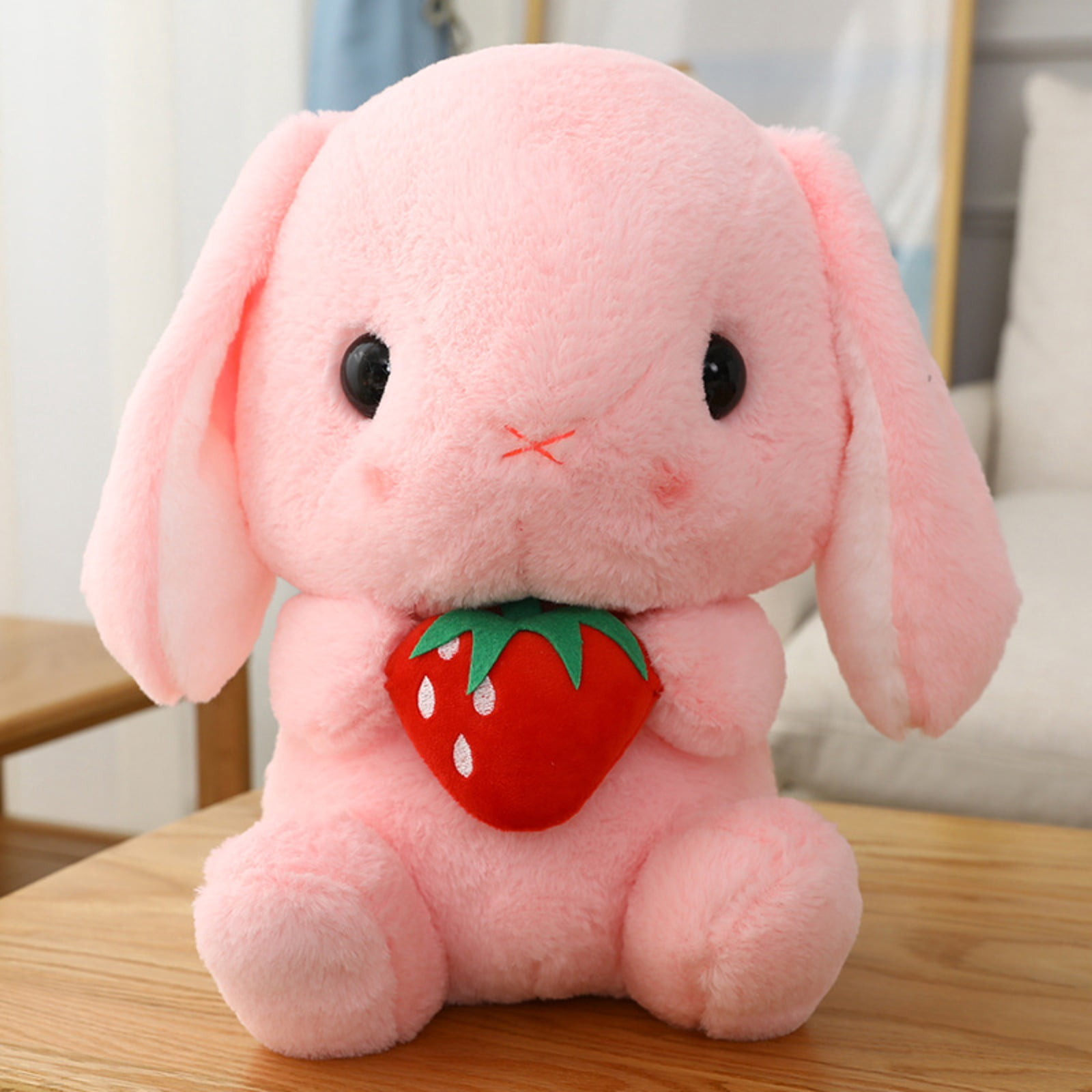 Long Ear White Bunny Plush Toy Soft Stuffed Rabbit Doll Decorative Gift