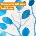 thumbnail image 5 of Floral Leaf Shower Curtain, Colorful Flower Leaves Boho Polyester Fabric Shower Curtain with Plastic Hooks, Bathroom Decor Machine Washable Curtain 72x72 Inches, Moonlight Blue, 5 of 6