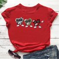 thumbnail image 1 of Hauts d'Été Grande Taille pour Femmes Tendance Femmes Imprimé Léopard Amour Manches Courtes Col Rond T-shirt Ample Hauts T-shirt Col en V Femmes en Liquidation, 1 of 3