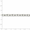 thumbnail image 2 of The Black Bow Men's 6.5mm Sterling Silver D/C Solid Cable Chain Bracelet, 9 Inch, 2 of 2