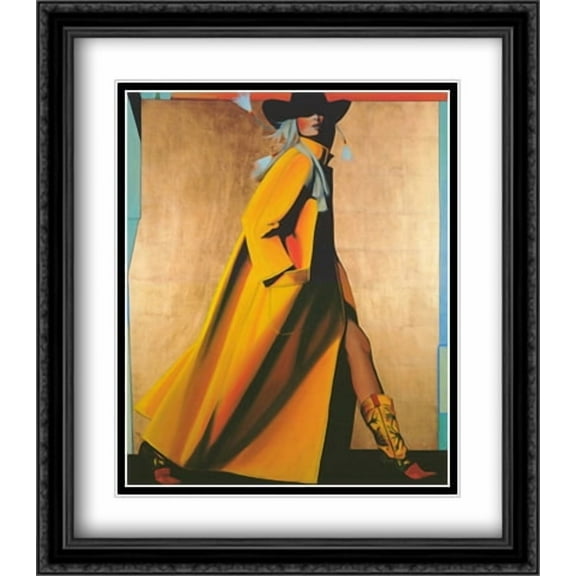 Follow Me 2x Matted 28x32 Large Black Ornate Framed Art Print by David DeVary