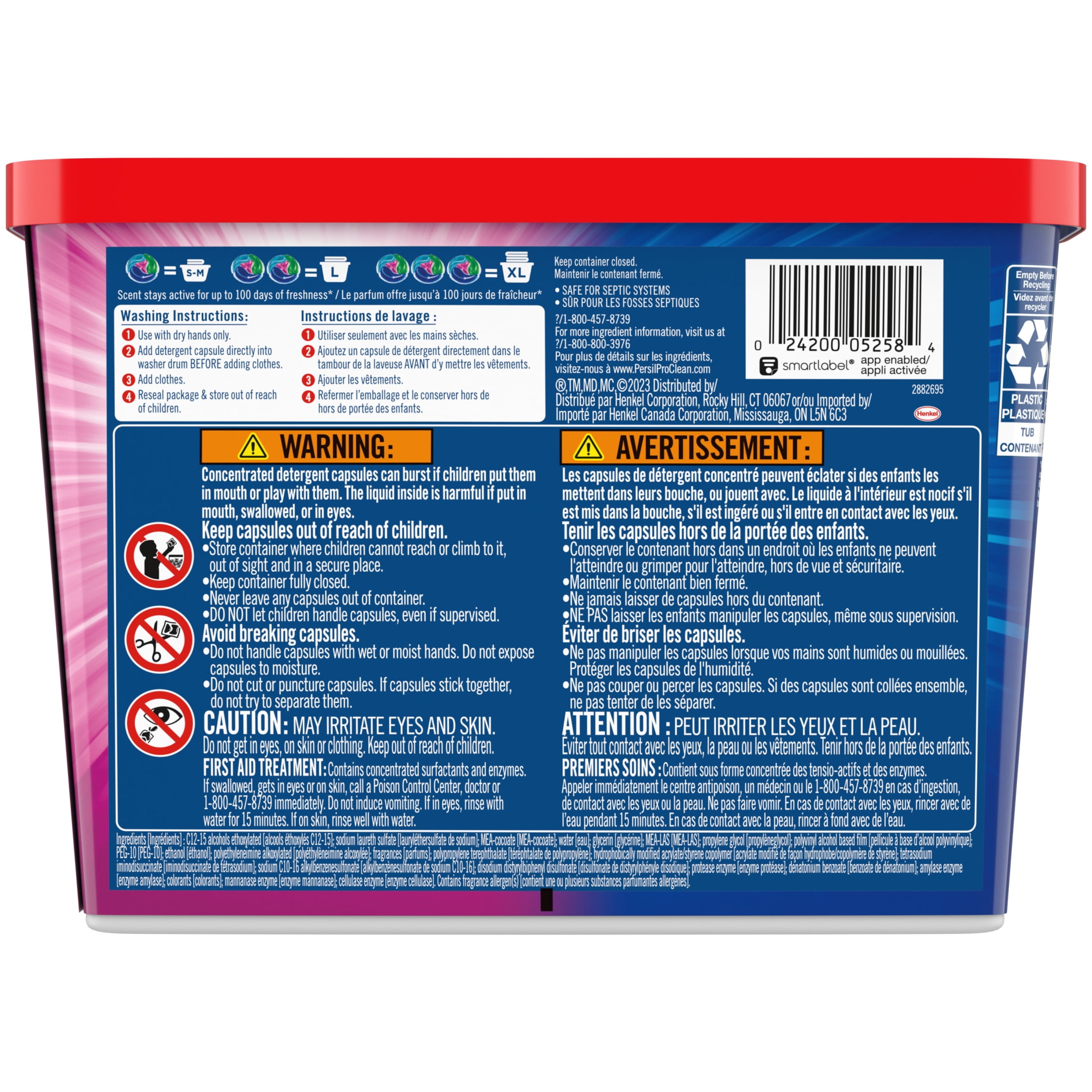 Persil Discs Laundry Detergent Pacs, Intense Fresh, High Efficiency (HE) Compatible, Laundry Soap, 16 Count