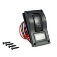 12V DC Marine Boat Voltmeter LED Dual Battery Panel Switch Rocker ON