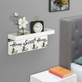 thumbnail image 6 of Key Holder for Wall, Dinosam Mail Organizer Wall Mount with Double 4 Key Hook and Mail Holder, Designer Key Rack Suitable for Entryway, Hallway, Bedroom, Living Room and Office，White, 6 of 6