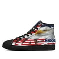 thumbnail image 3 of American flag Eagle US High Top Canvas Shoes Sneakers Black Size 11, 3 of 7