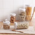 thumbnail image 1 of Food Storage Container Rice Grain Organizer Transparent Stackable Bottle Home Kitchen Sealable Bin  2800ml, 1 of 11