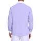 thumbnail image 3 of CAMISAS DE NEGOCIO FORMAL DE MANGA LARGA CON CUELLO DE COLORES CONTRASTANTES PARA HOMBRES L PÚRPURA, 3 of 5