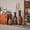 Grey+Brown + PVC + American Traditional + Art Deco + Boho, variant on 3 Piece Hand Woven PVC Rattan Floor Vase Set, Decorative Vases for Dried Flowers and Pampas Grass, Farmhouse Boho Home Office Entryway Decor, Brown white