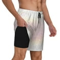 thumbnail image 2 of Kdxio Glitter Light Pearl Print Men'S Swim Trunks With Compression Liner 7 Inch Inseam Quick Dry Swim Shorts, 2 of 7