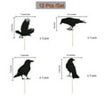 thumbnail image 3 of Less Than 5 Event & Party 12PCS Halloween Crow Cake Insert Holiday Party Birthday Decoration Card Insert Toothpick Insert, 3 of 5