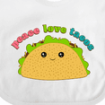 thumbnail image 4 of Inktastic Peace Love Tacos Boys or Girls Baby Bib, 4 of 4
