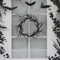 thumbnail image 2 of Halloween Wreath Black Withered Flowers Unique Design Durable PVC Home Party Decorations, 2 of 4