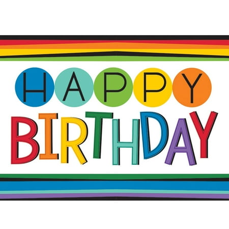 Rainbow Happy Birthday Plastic Table Cover (Each)