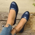 thumbnail image 5 of Wedge Dress Shoes for Women Ladies 2025 Spring Leather Pointed Toe Low Heel Ballet Flat Slip on Dressy Shoes, 5 of 9