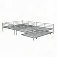 thumbnail image 6 of Full Over Full Metal Bunk Bed with Trundle - Silver, Space-Saving & Easy Assembly, 6 of 22